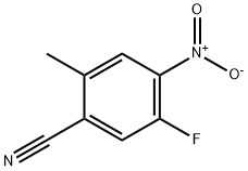 5-氟-2-甲基-4-硝基苯腈 结构式