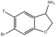 3-Benzofuranamine, 6-bromo-5-fluoro-2,3-dihydro- 结构式