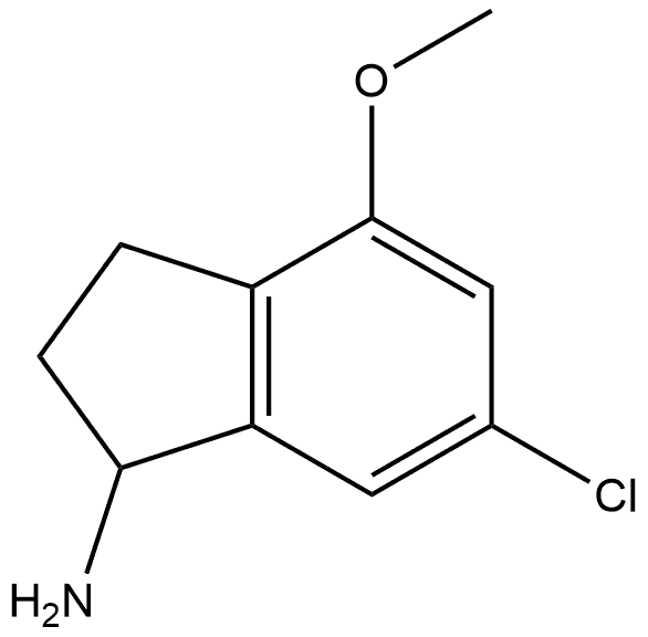 6-chloro-4-methoxy-2,3-dihydro-1H-inden-1-amine 结构式