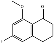 6-氟-8-甲氧基-3,4-二氢萘-1(2H)-酮 结构式