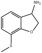 7-(Methylsulfanyl)-2,3-dihydro-1-benzofuran-3-amine 结构式