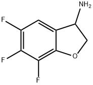 5,6,7-Trifluoro-2,3-dihydro-1-benzofuran-3-amine 结构式