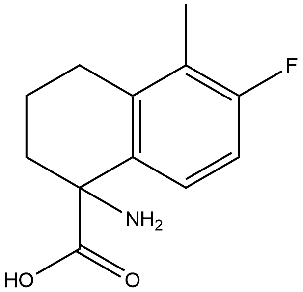 1-Amino-6-fluoro-1,2,3,4-tetrahydro-5-methyl-1-naphthalenecarboxylic acid 结构式