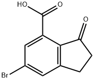 6-溴-3-氧代-2,3-二氢-1H-茚-4-羧酸 结构式