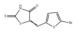 4-Thiazolidinone, 5-[(5-bromo-2-thienyl)methylene]-2-thioxo- 结构式