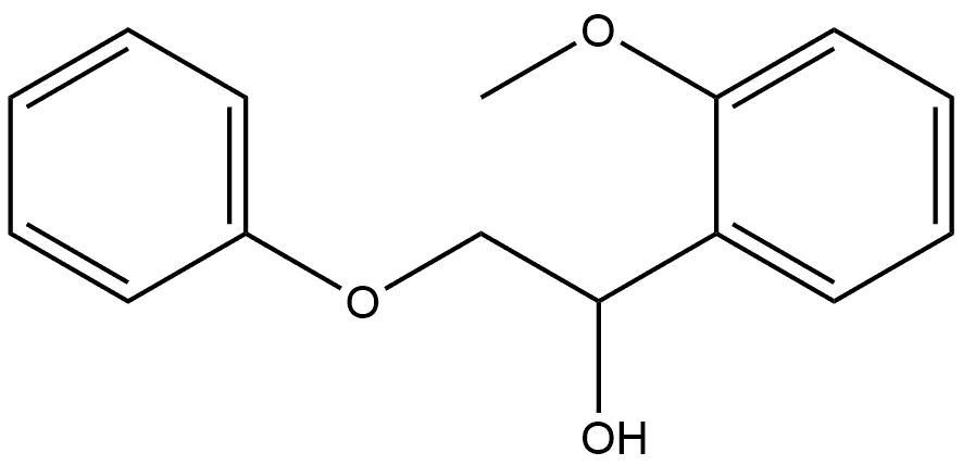 1-(2-甲氧基苯基)-2-苯氧基乙醇 结构式