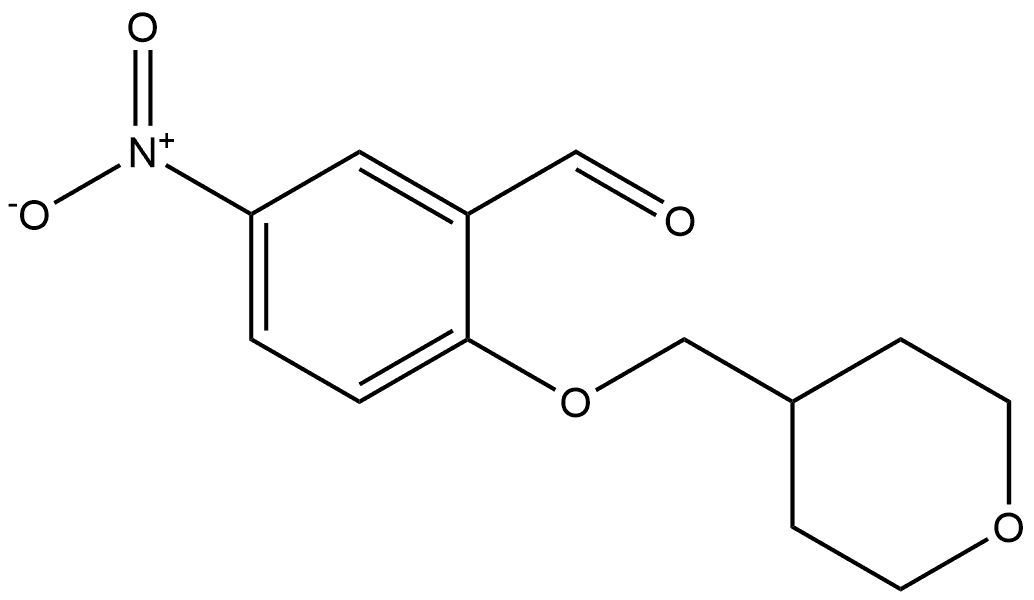 5-nitro-2-((tetrahydro-2H-pyran-4-yl)methoxy)benzaldehyde 结构式