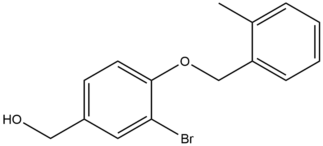 3-Bromo-4-[(2-methylphenyl)methoxy]benzenemethanol 结构式