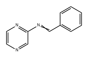 2-Pyrazinamine, N-(phenylmethylene)- 结构式