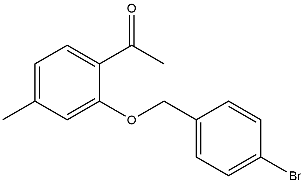 1-[2-[(4-Bromophenyl)methoxy]-4-methylphenyl]ethanone 结构式