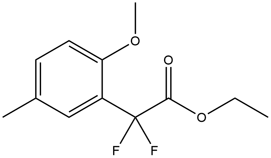 Ethyl α,α-difluoro-2-methoxy-5-methylbenzeneacetate 结构式