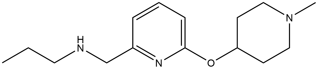 6-[(1-Methyl-4-piperidinyl)oxy]-N-propyl-2-pyridinemethanamine 结构式