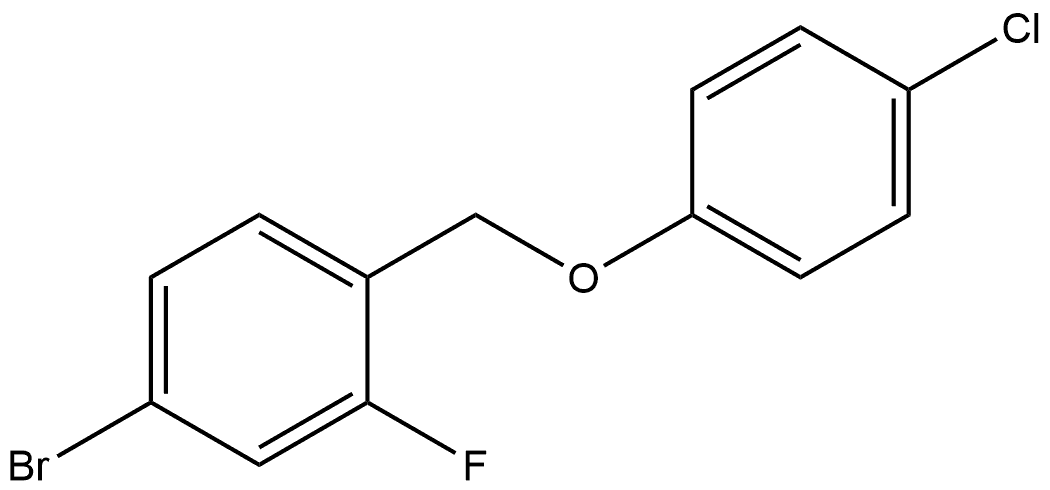 4-Bromo-1-[(4-chlorophenoxy)methyl]-2-fluorobenzene 结构式