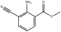 2-氨基-3-氰基苯甲酸甲酯 结构式