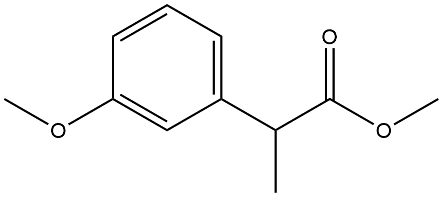 Benzeneacetic acid, 3-methoxy-α-methyl-, methyl ester 结构式