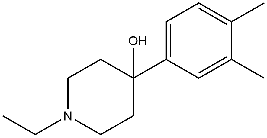 4-(3,4-Dimethylphenyl)-1-ethyl-4-piperidinol 结构式