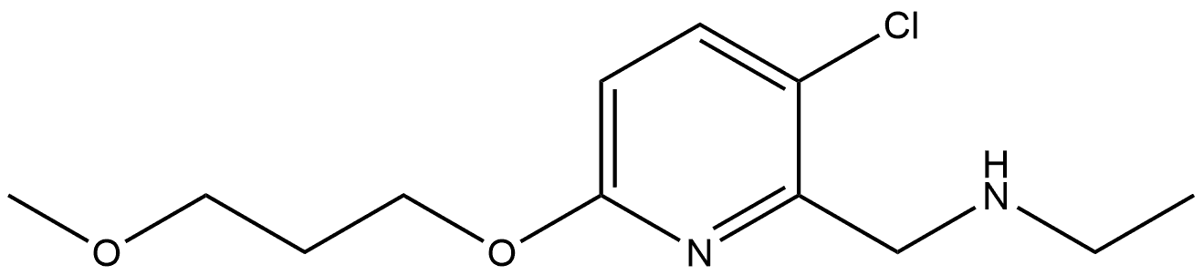 3-Chloro-N-ethyl-6-(3-methoxypropoxy)-2-pyridinemethanamine 结构式