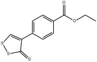 Benzoic acid, 4-(3-thioxo-3H-1,2-dithiol-4-yl)-, ethyl ester 结构式