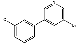 3-(5-溴吡啶-3-基)苯酚 结构式