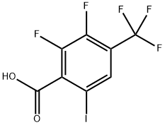 2,3-二氟-6-碘-4-(三氟甲基)苯甲酸 结构式