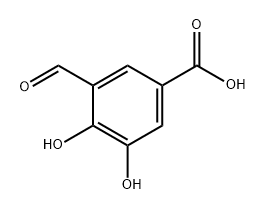 3-甲酰基-4,5-二羟基苯甲酸 结构式