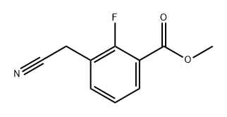 3-(氰甲基)-2-氟苯甲酸甲酯 结构式