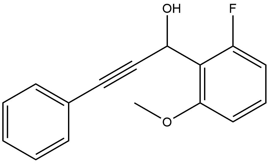 2-Fluoro-6-methoxy-α-(2-phenylethynyl)benzenemethanol 结构式