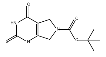 6H-Pyrrolo[3,4-d]pyrimidine-6-carboxylic acid, 1,2,3,4,5,7-hexahydro-4-oxo-2-thioxo-, 1,1-dimethylethyl ester 结构式