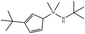 N-(1,1-甲基乙基)-1-[3-(1,1-甲基乙基)-2,4-环戊二烯基-1,1-二甲基硅胺 结构式