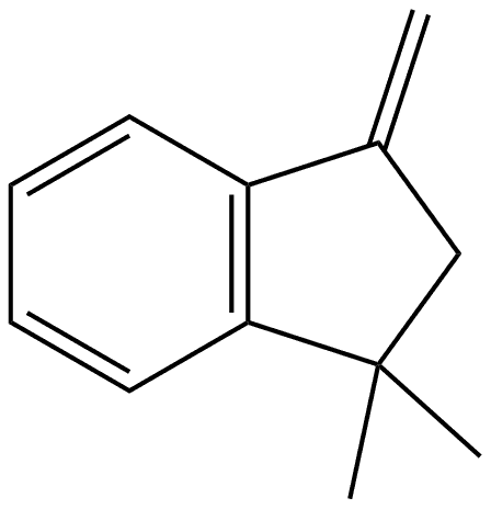 1,1-dimethyl-3-methylidene-2,3-dihydro-1H-indene 结构式