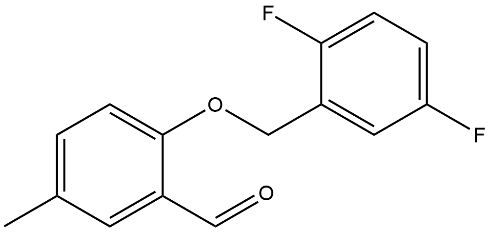 2-[(2,5-Difluorophenyl)methoxy]-5-methylbenzaldehyde 结构式