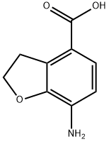 7-氨基-2,3-二氢-4-苯并呋喃甲酸 结构式