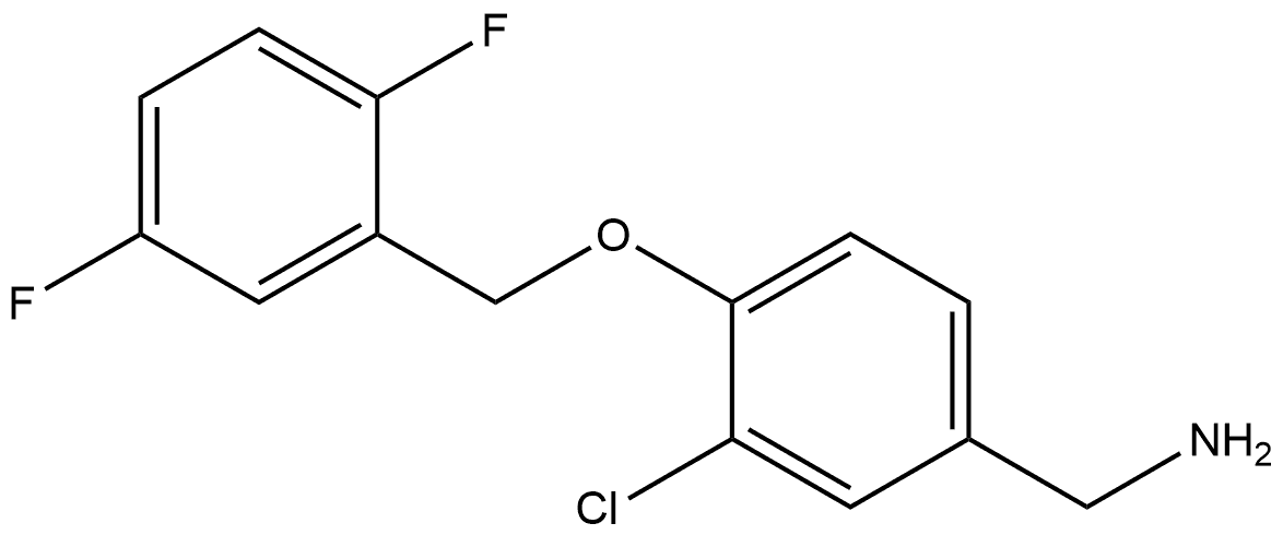 3-Chloro-4-[(2,5-difluorophenyl)methoxy]benzenemethanamine 结构式