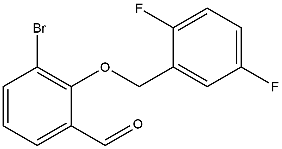 3-Bromo-2-[(2,5-difluorophenyl)methoxy]benzaldehyde 结构式