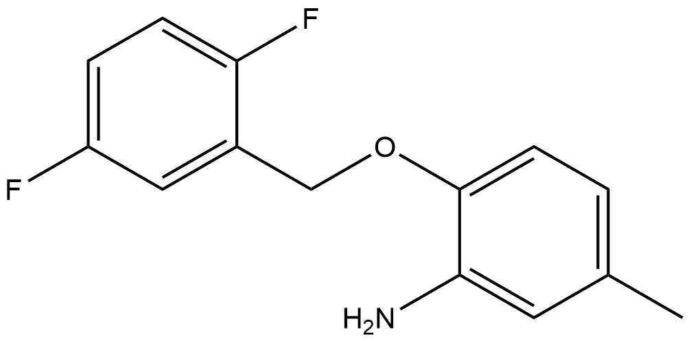 2-[(2,5-Difluorophenyl)methoxy]-5-methylbenzenamine 结构式