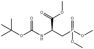 D-Alanine, 3-(dimethoxyphosphinyl)-N-[(1,1-dimethylethoxy)carbonyl]-, methyl ester 结构式