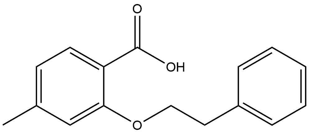 4-Methyl-2-(2-phenylethoxy)benzoic acid 结构式