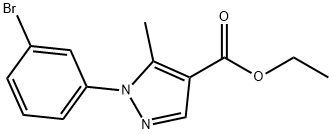 Ethyl 1-(3-bromophenyl)-5-methyl-1H-pyrazole-4-carboxylate 结构式