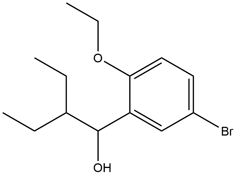 5-Bromo-2-ethoxy-α-(1-ethylpropyl)benzenemethanol 结构式