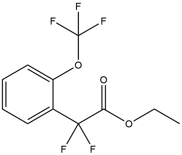 Ethyl α,α-difluoro-2-(trifluoromethoxy)benzeneacetate 结构式