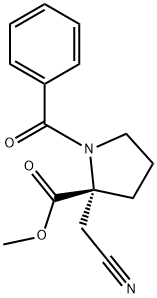 Proline, 1-benzoyl-2-(cyanomethyl)-, methyl ester 结构式
