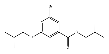 Benzoic acid, 3-bromo-5-(2-methylpropoxy)-, 2-methylpropyl ester 结构式