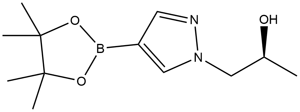 (S)-1-(4-(4,4,5,5-四甲基-1,3,2-二氧杂硼杂环戊烷-2-基)-1H-吡唑-1-基)丙-2-醇 结构式
