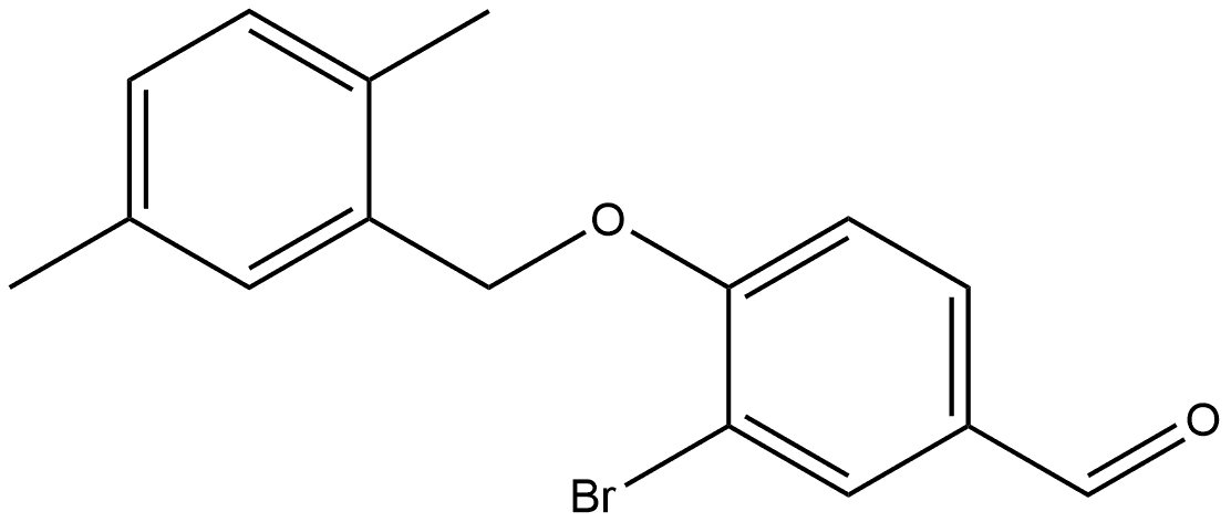 3-Bromo-4-[(2,5-dimethylphenyl)methoxy]benzaldehyde 结构式