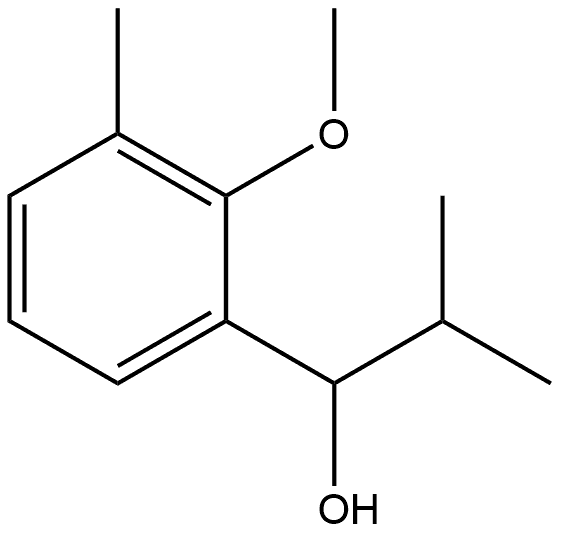 1-(2-methoxy-3-methylphenyl)-2-methylpropan-1-ol 结构式