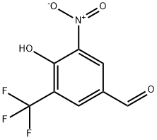 4-羟基-3-硝基-5-(三氟甲基)苯甲醛 结构式