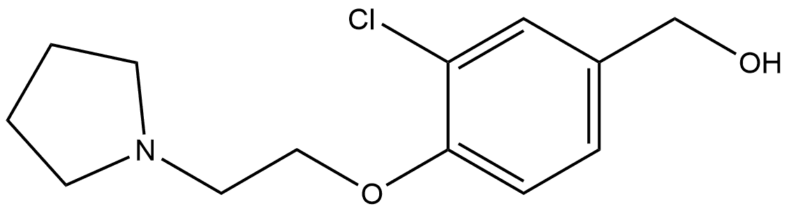 3-Chloro-4-[2-(1-pyrrolidinyl)ethoxy]benzenemethanol 结构式
