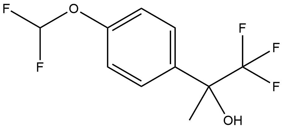 4-(Difluoromethoxy)-α-methyl-α-(trifluoromethyl)benzenemethanol 结构式