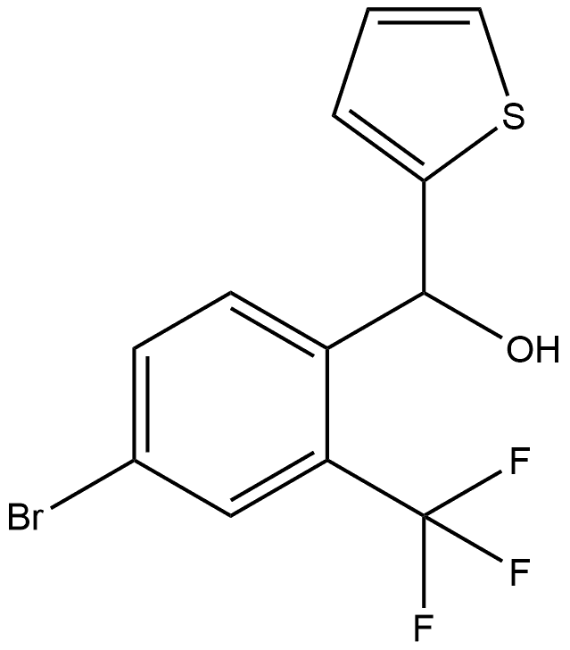 (4-bromo-2-(trifluoromethyl)phenyl)(thiophen-2-yl)methanol 结构式