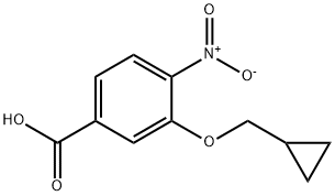 3-(环丙基甲氧基)-4-硝基苯甲酸 结构式